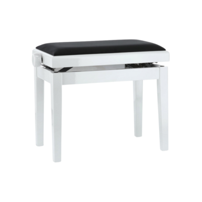 Banquette piano Deluxe - Blanc brillant