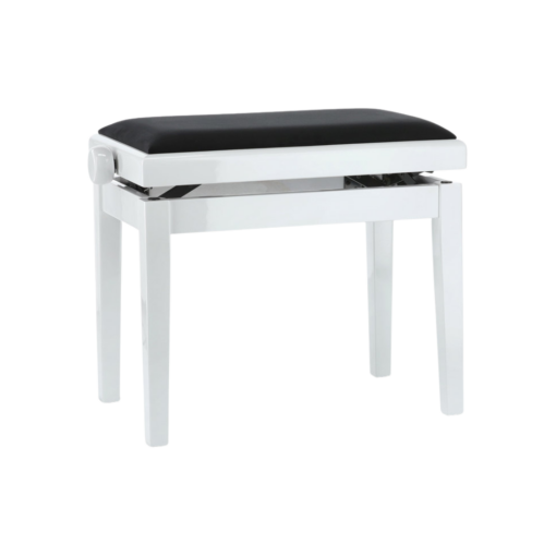 Banquette piano Deluxe - Blanc brillant